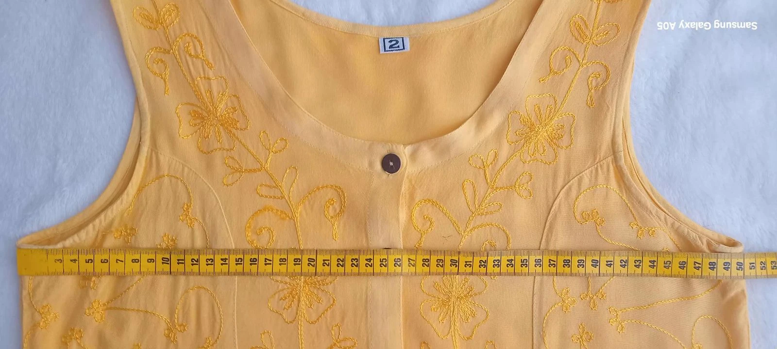 Top bordado com gradiente amarelo - T 2(M) Feito na Índia - Novo – photo 4